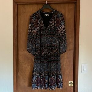 Sandra Darren Women's Blue & Brown Dress - Size 18W Plus Size 1X  XL